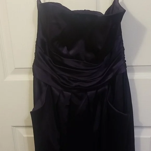 B21"DAVIDS BRIDAL: SIZE 6 DRESS W/POCKET PURPLE - Picture 2 of 7